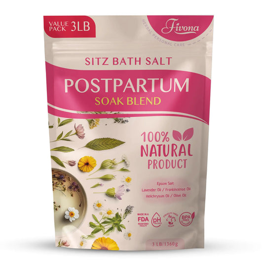 FIVONA Postpartum Soak Blend - Epsom Salt with Essential Oils Blend for Sitz Bath Soaking Perineal Care Fast Postpartum Recovery & Hemorrhoid Treatment Essential Mix for New Mom